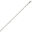 14K White Gold 3mm Fancy Link Bracelet
