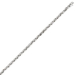 14K White Gold 3mm Fancy Link Bracelet