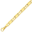 14K Gold 10.6mm Polished Fancy Link Bracelet