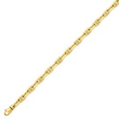 14K Gold 5mm Polished Fancy Link Bracelet