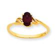 14K Gold January Garnet Birthstone Ring