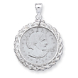 Sterling Silver Rope Coin Bezel Pendant Mounting
