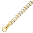 14K Two-Tone Gold 7.85mm Polished Fancy Link Bracelet