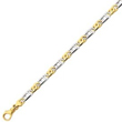 14K Two-Tone Gold 5.8mm Polished Fancy Link Bracelet