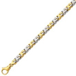 14K Two-Tone Gold 7.25mm Polished Fancy Link Bracelet