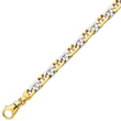 14K Two-Tone Gold 8.5mm Polished Fancy Link Bracelet