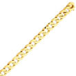 14K Gold Polished Fancy Curb Link Bracelet