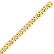 14K Gold 10mm Hand Polished Traditional Link Bracelet