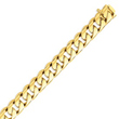 14K Gold 13mm Hand Polished Rounded Curb Bracelet