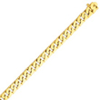 14K Gold 10mm Hand Polished Fancy Link Bracelet