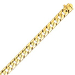 14K Gold 10mm Hand Polished Fancy Link Bracelet