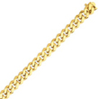 14K Gold 10mm Hand Polished Fancy Link Bracelet