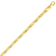 14K Gold 5mm Hand Polished Fancy Link Bracelet