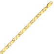 14K Gold 7mm Hand Polished Fancy Link Bracelet