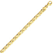 14K Gold 6mm Hand Polished Fancy Link Bracelet