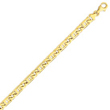 14K Gold 6mm Hand Polished Fancy Link Bracelet