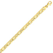 14K Gold 6mm Hand Polished Fancy Link Bracelet