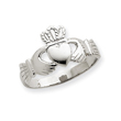 14k White Gold Ladies Claddagh Ring