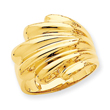 14K Gold High Polished Dome Ring