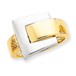 14K Two-Tone Gold Polished Buckle Ring