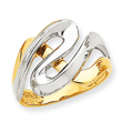 14K Gold & Rhodium Swirl Ring