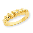14K Gold Polished Twisted Dome Ring