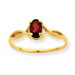 14K Gold Garnet January Birthstone Ring