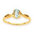 14K Gold Amethyst Aquamarine March Ring