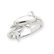 14K White Gold Dolphin Ring