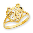 14K Gold 15 Amor Heart Ring