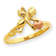 14K Two-tone Gold Angel & Heart Ring