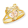14K Two-tone Gold Amor 15 Heart Ring