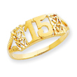 14K Gold 15 Ring
