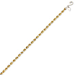 14K Yellow Gold & Sterling Silver 4mm Diamond Cut Rope Bracelet