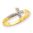 14K Two-tone Gold Crucifix Rosary Ring