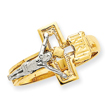14K Two-tone Gold Crucifix Men