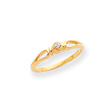 14K Gold Polished AA Diamond Fancy Ring