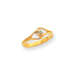 14K Gold Polished AA Diamond Ring