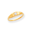 14K Gold Polished Diamond Ring