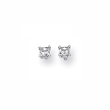 Karat Platinum .25ctw Princess Cut Diamond Screwback Earrings