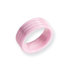 Ceramic Pink Grooved 8mm Polished Band