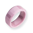 Ceramic Pink Faceted 8mm Polished Band