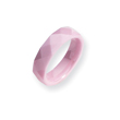 Ceramic Pink Faceted 5.5mm Polished Band