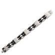 Stainless Steel Black Rubber Bracelet