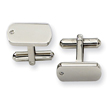 Stainless Steel Diamond Accent Cuff Links