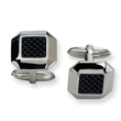 s Steel Carbon Fiber Cuff Links