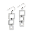 Stainless Steel Rectangle Dangle Earrings