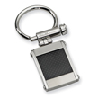 Stainless Steel Black Carbon Fiber Key Chain