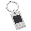 Stainless Steel Black Carbon Fiber Key Chain
