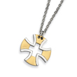 Stainless Steel Gold Plated Cross Necklace